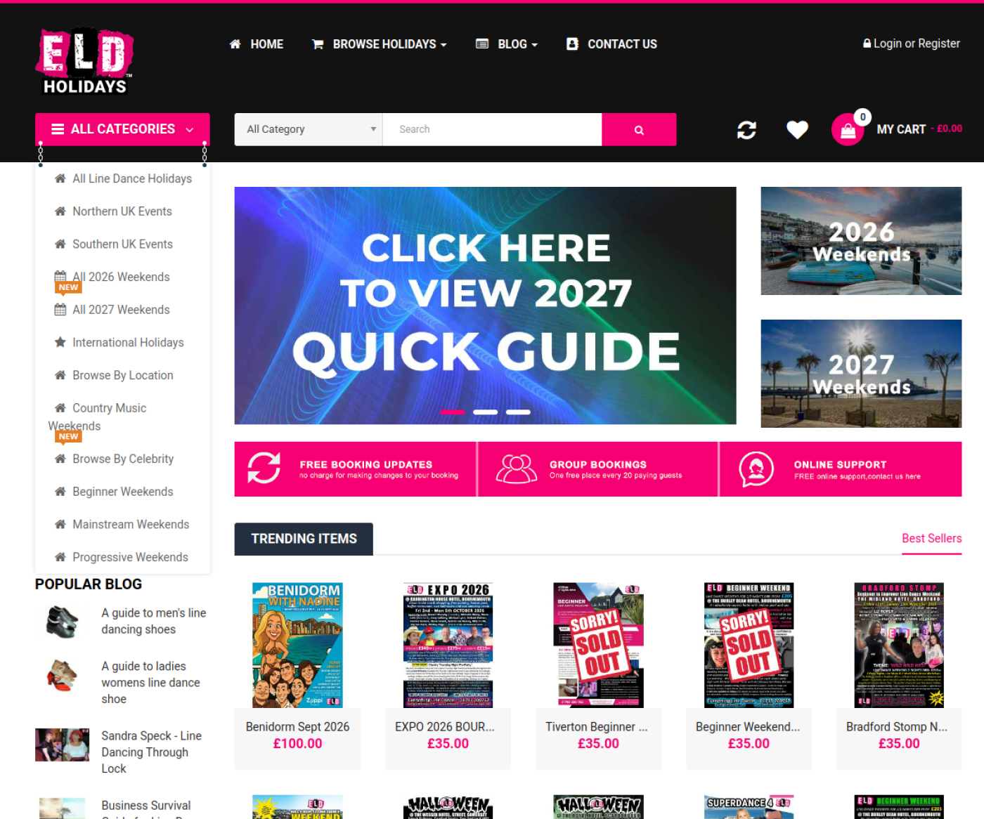 Preview of ELD Holidays website
